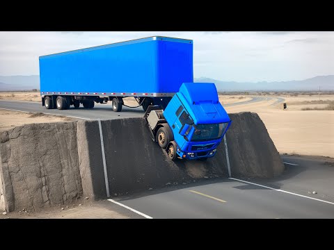 Cars vs Unfinished Road Challenge ▶️ BeamNG Drive