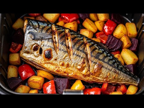 Mackerel Air Fryer One Pan Healthy, Delicious Recipe, Healthy Air Fryer Mackerel Recipe