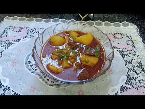 Alu Matar & Munchi ka Zaykedar Salan 😋 | Easy Desi Curry Recipe | Ghar Jaisa / @fabeehakiduniya860