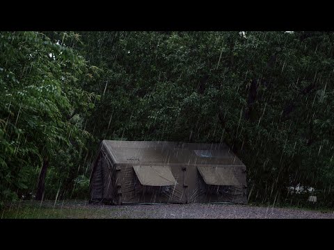 A Rainstorm Outside, Cozy Camping Moments Inside — With My Dog in a AIR TENT