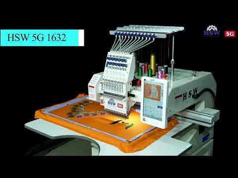 HSW Model 1632-5G Single Head 12 Needle Computerized Embroidery Machine