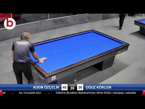 ADEM ÖZÇELİK & OĞUZ KÖKLEN Bilardo Maçı - 2021 TÜRKİYE ŞAMPİYONASI 2.ETAP-11.TUR