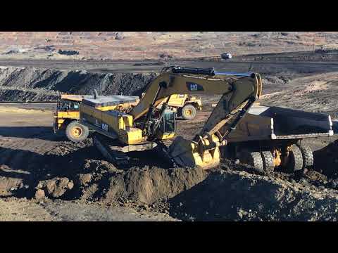 Caterpillar 385C Excavator Loading Caterpillar Dumpers - Labrianidis Mining Works