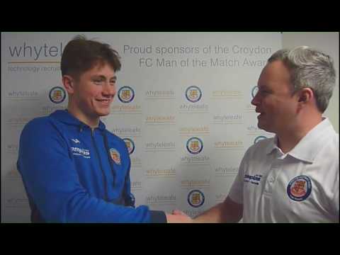 Josh Owen, Man of the Match for Croydon FC vs Snodland Town