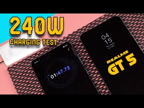 Part of a video titled How Quick Can the Realme GT5 240W Charge? #shorts - YouTube