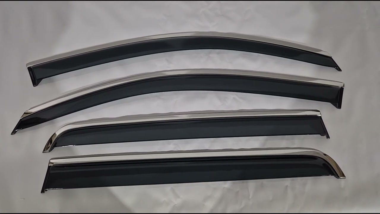 Toyota Hilux 2006–2015 Tuuliohjaimet kromilistalla Niken Luxury (2011-2015, 4 kpl) Video 1