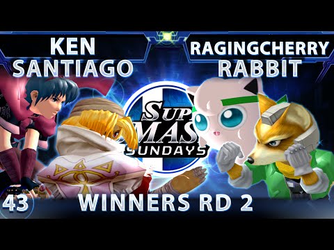 SSS 43 - Ken & Santiago (Red) Vs. RagingCherry & Rabbit (Green) SSBM Winners Round 2 - Smash Melee