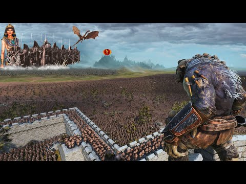 CLEOPATRA ATTACKS THE TROLL CASTLE WITH THE NAZGUL LORDS - Epic Battle Simulator 2 - UEBS 2
