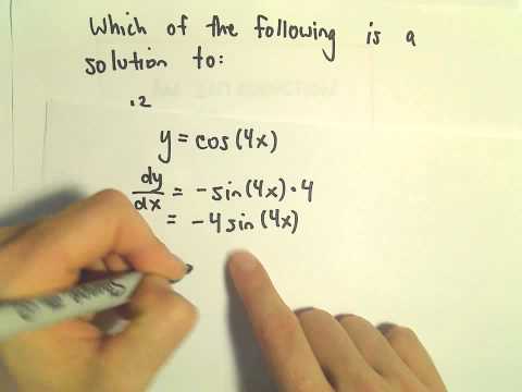 Differential Equations - Basic Idea of What It Means to be a Solution