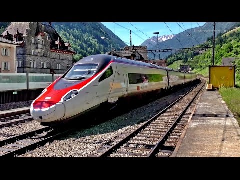 SBB Gotthardbahn/Ferrovia del Gottardo: Amsteg, Gurtnellen Juni 2015