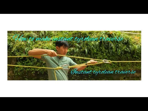 instant tyrolean traverse| tyrolean traverse| river crossing technique