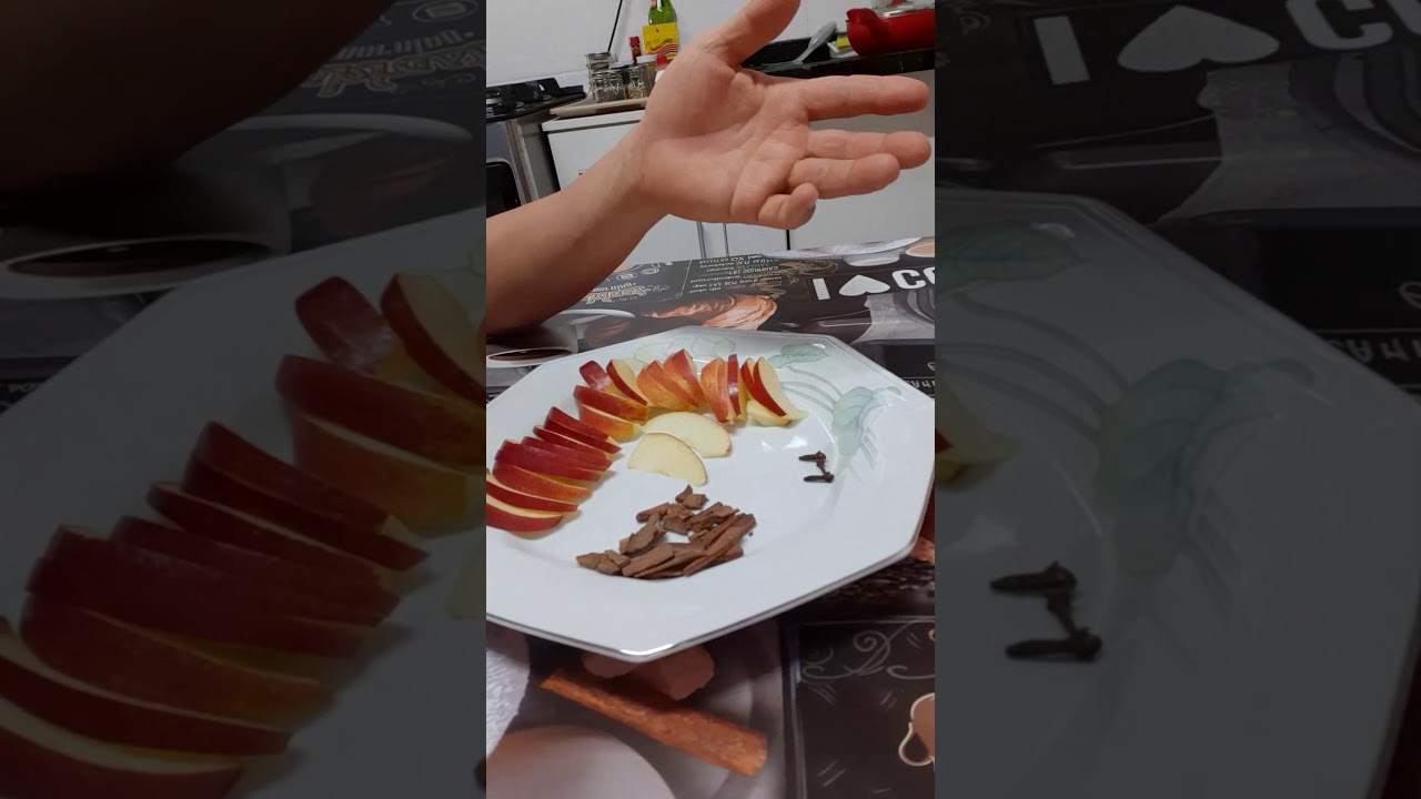 Receita do chá de maçã com cravo e canela.