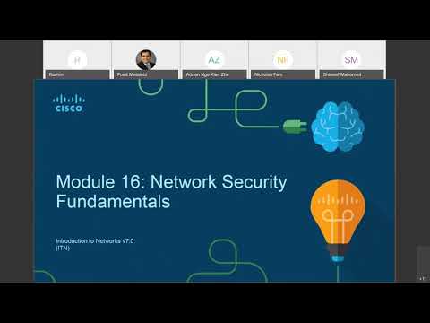 CCNA-1-Lab-16 - DC&NM - Lab Sessions - Module 16 - Network Security Fundamentals - 2020 - Sem 2