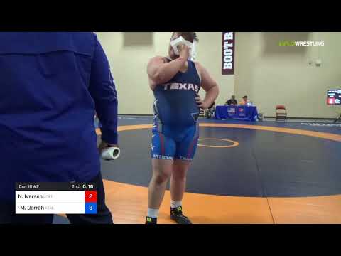 2018 Marine Corps US Open/UWW Junior Freestyle 125 Con 16 #2 - Nic Iversen (CCRTC) Vs. Max Darrah