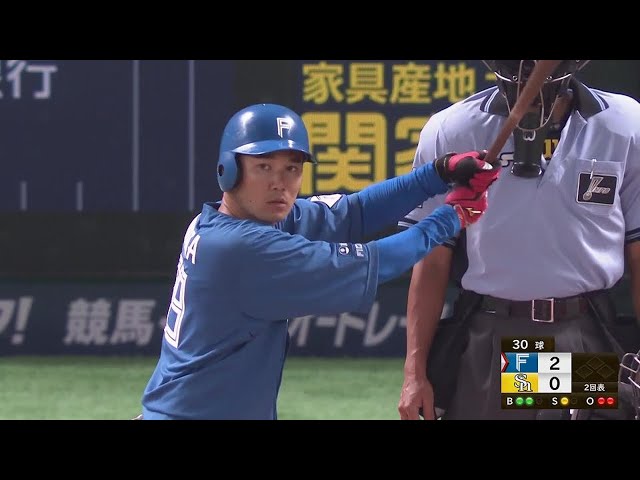 【2回表】ファイターズ・宮田輝星 俊足を生かして記念すべきプロ初ヒット!! 2022年7月8日 福岡ソフトバンクホークス 対 北海道日本ハムファイターズ