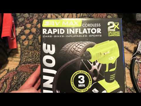 SUNJOE RAPID CORDLESS PORTABLE AIR COMPRESSOR