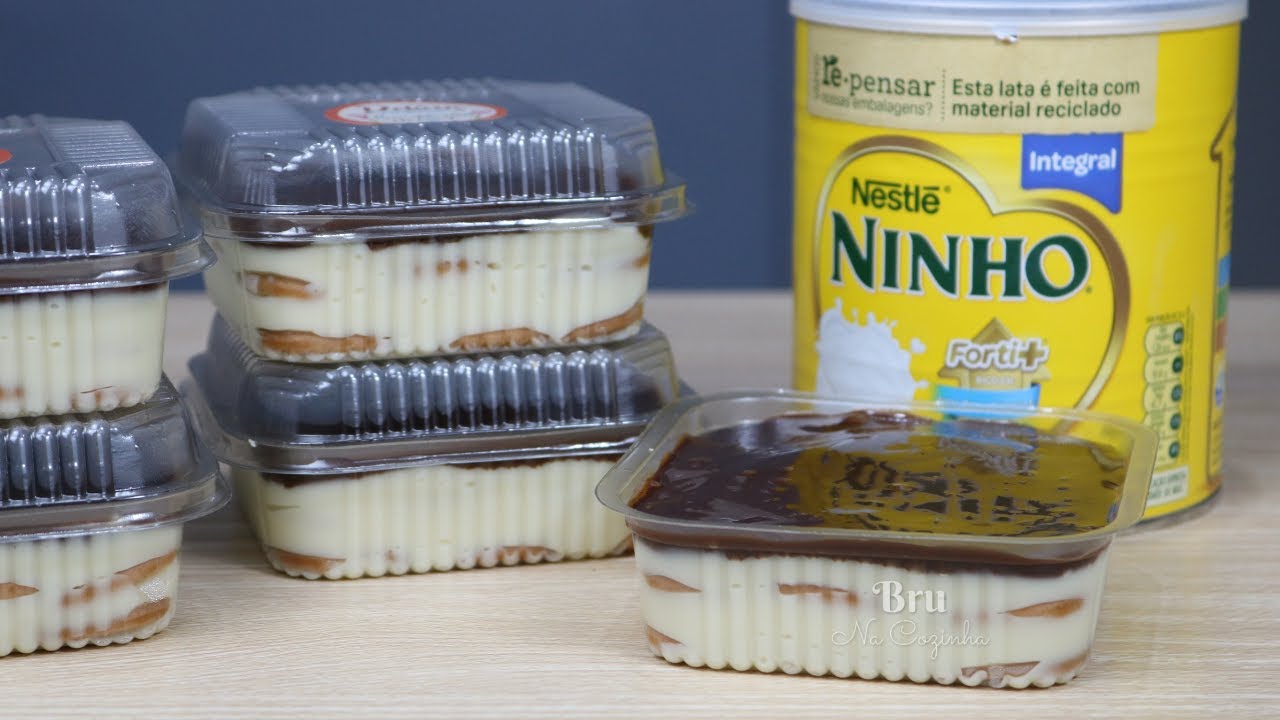 PAVÊ DE LEITE NINHO - FAÇA E VENDA PAVÊ DE LEITE NINHO | Bru na Cozinha |