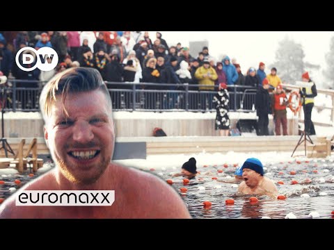 Swimming in Sub-Zero Ice Water In Finland | Crazy Swim Challenge | Quirky Customs Finland