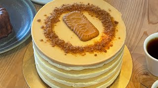 清空庫存Lotus餅乾！「Lotus 焦糖雙重輕乳酪戚風蛋糕Lotus caramel double cream cheese chiffon cake」