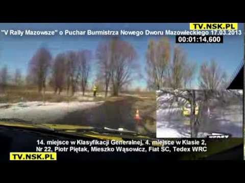 tv.nsk.pl 2013-03-17 V Rally Mazowsze Nowy Dwór Maz., 22, Piętak, Wąsowicz, 14m w gen, 4m w kl2