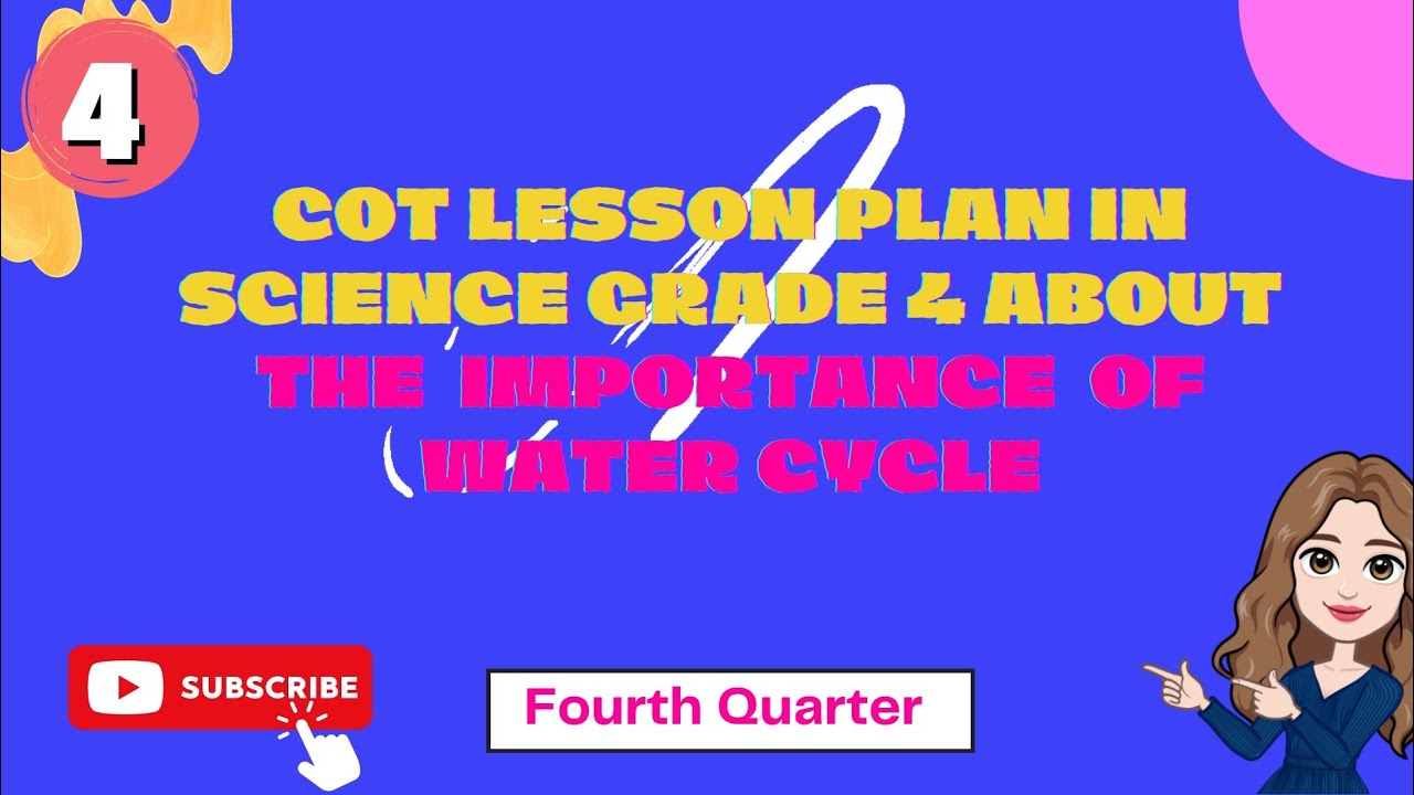 COT Lesson Plan in Science 4 Quarter 4 ll The Importance of Water Cycle
