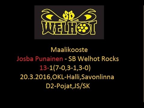 Kooste 20.3.2016 Savonlinna,(D2) Josba Punainen-SB Welhot Rocks 13-1(7-0,3-1,3-0)