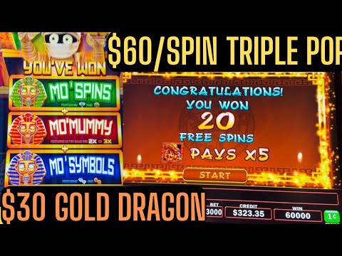 $60/Spin Triple Pop JACKPOT On Spooky Link 😱 High Limit Hits All Slots 🎰 