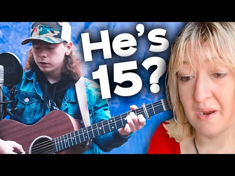 Vocal Coach SHOCKED By 15 Year Old Logan Halstead - Dark Black Coal