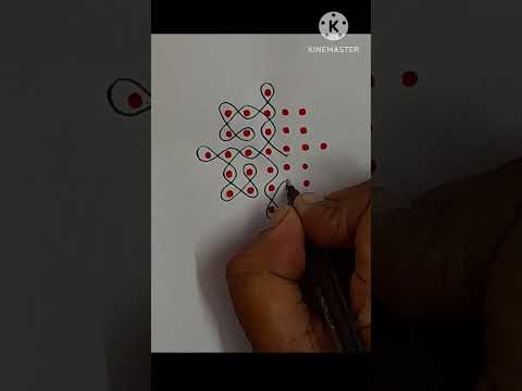 7-1 dots kolam (straight)Beautiful   ,neli kolam/SIKKU kolam for beginners/Sri Rangoli and design 🌼