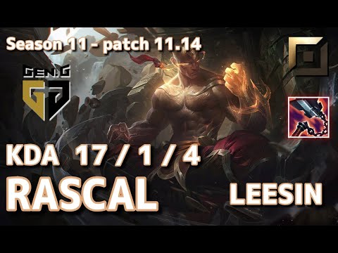 【韓国サーバー/C1】Gen.G Rascal リーシン(Leesin) VS ジェイス(Jayce) TOP - Patch11.14 KR Ranked【LoL】