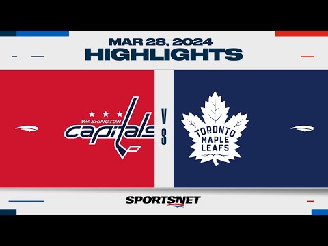 NHL Highlights | Capitals vs. Maple Leafs - March 28, 2024