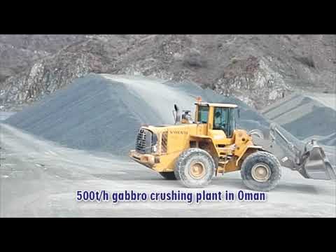 Oman 500tph gabbro crushing production line