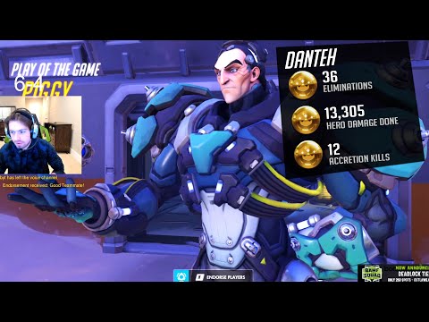 Big play from Danteh - Sigma gameplay! POTG! [ Overwatch Season 27 Top 500 ]