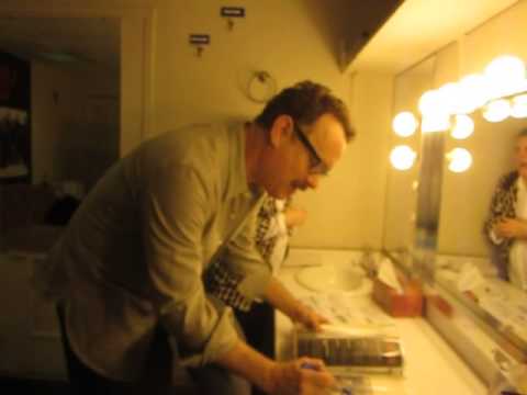 Tom Hanks from Lucky Guy meets committed fan, Sarah Moretti, a young lady with autism.