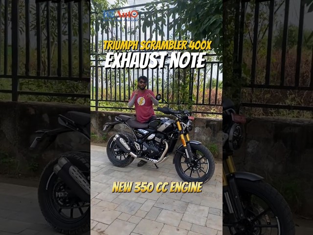 2026 Triumph Scrambler 400 X exhaust note with new 350 cc engine