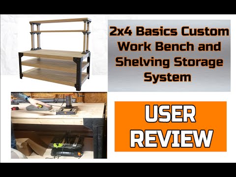 2x4basics 90164MI Custom Work Bench and Shelving Storage System- Just Add Lumber! Here's What We Did