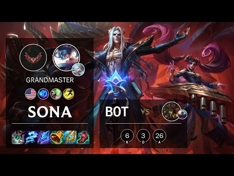 Sona Bot vs Cassiopeia - NA Grandmaster Patch 12.5