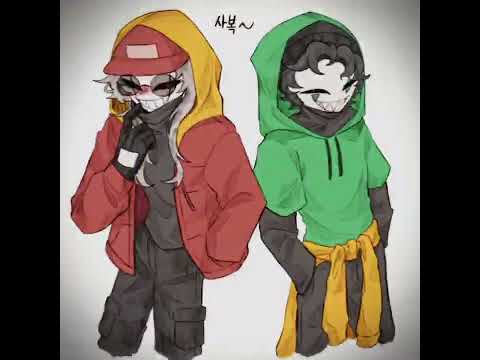 pierrot and harlequín—💚❤️ #thefreakcircus#thefreakcircus#edit#pierrot#harlequin #typ