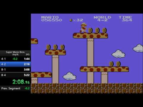 Super Mario Bros. any% speedrun in 5:16 (Wii U VC)