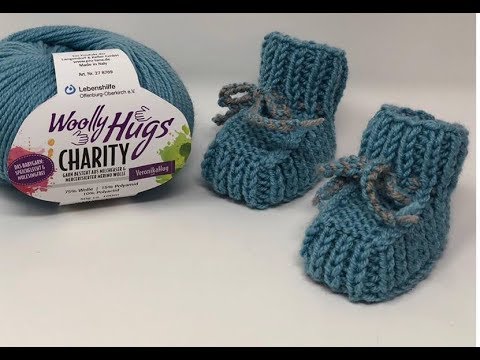 Knitting baby booties EASY