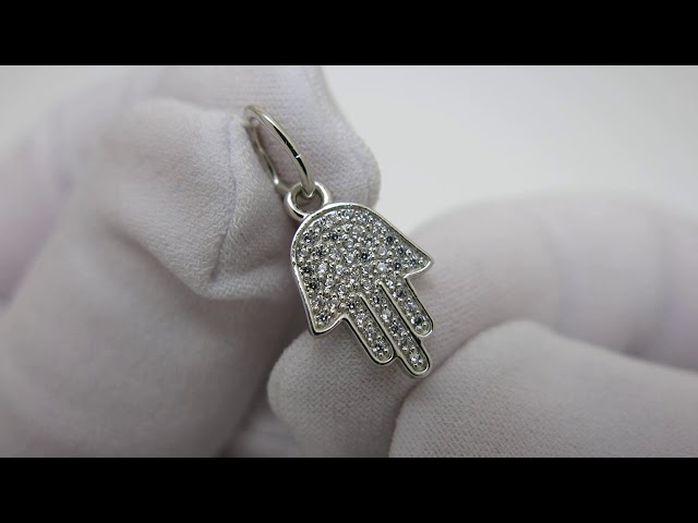 Серебряный кулон "Хамса" КСХ46 Видеообзор