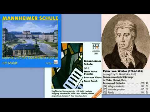 Peter von Winter: Sinfonia concertante in B flat major for Violin, Clarinet, Basoon, and Horn