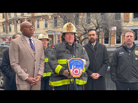 Mayor Zohran Mamdani and FDNY officials provide update on 5-alarm fire in Queens