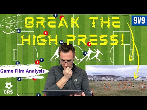 Can your team break down high pressing opponents? 9v9 Youth Soccer.