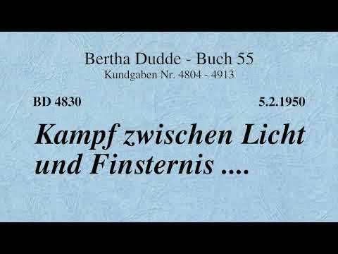 BD 4830 - KAMPF ZWISCHEN LICHT UND FINSTERNIS ....