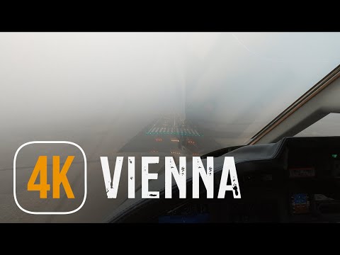 4K CAT 1 ILS APPROACH AND LANDING IN VIENNA, AUSTRIA. LEARJET 60XR
