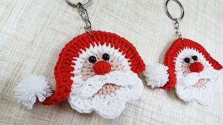 Festive Crochet Santa Keychain Tutorial: Easy DIY Christmas Gift