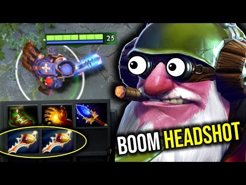 BOOM HEADSHOT..!! 2x Divine Rapier Sniper Easy Kill by Waga 7.21c | Dota 2