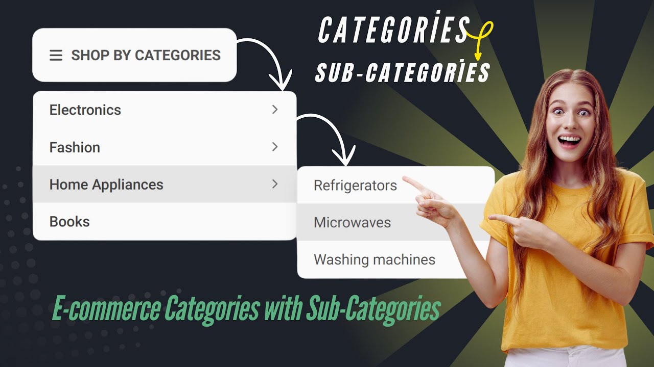 E-Commerce Categories with Sub-Categories in reactjs & Tailwind CSS