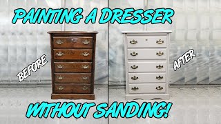 Painting a Wood Dresser without Sanding